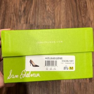 Sam Edelman Black Leather Heather Pump size 8.5